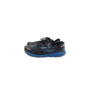 Brooks, Round Toe Athletic Trail Running Shoes, Men, Size 11, Black Blue Orange.